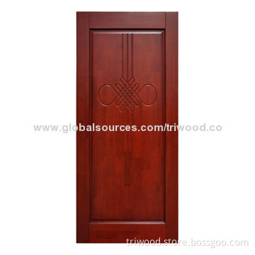 Interior Solid Wooden Door with 100% Solid Wood and Eco-friendly Stain, Varnish